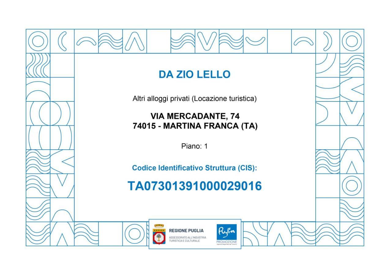 Apartament Da Zio Lello Martina Franca Zewnętrze zdjęcie